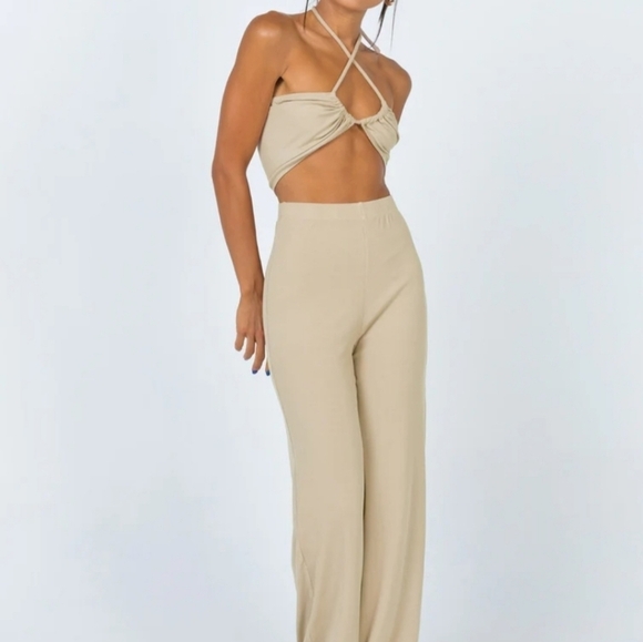 Princess Polly Pants - Princess Polly Women's Latina 2pc. Pant Set Beige Size 6